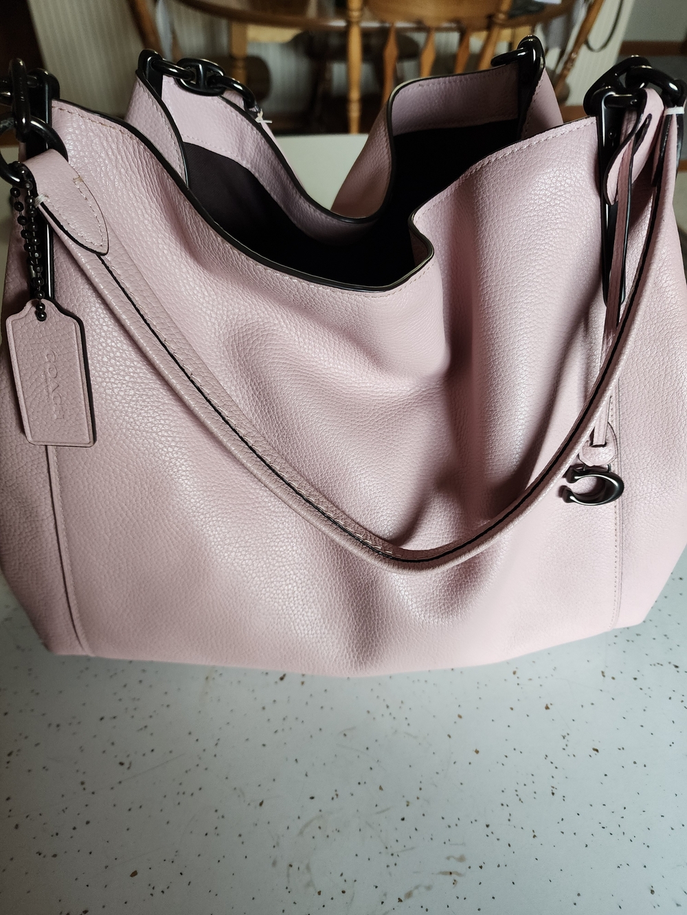 NWT Coach Pink Pebbled Leather Shoulder Hobo